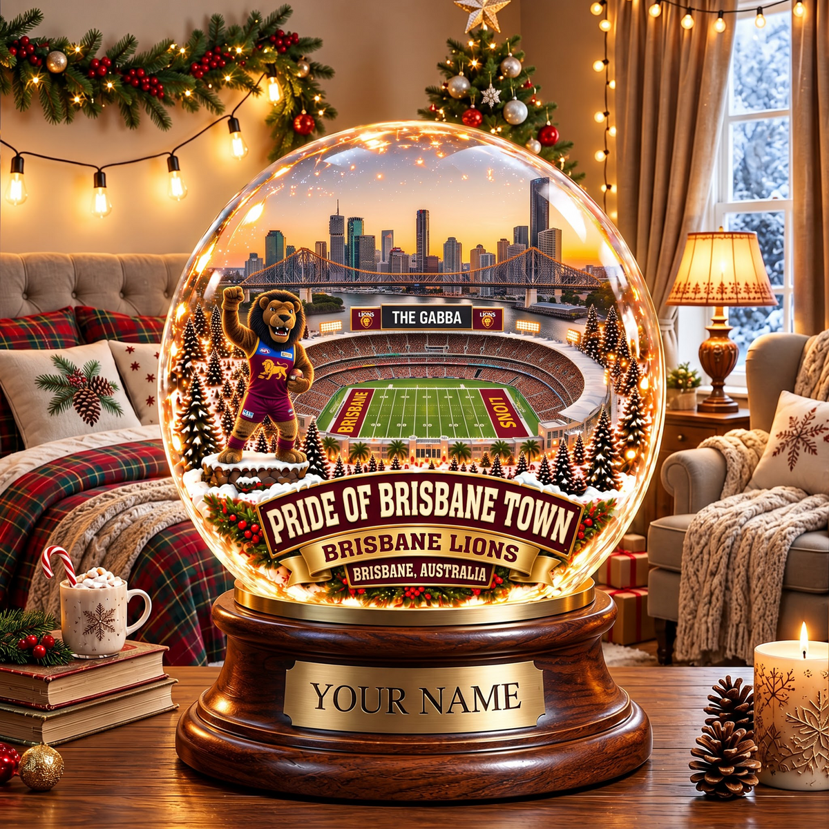 PREMIUM AFL BL DELUXE PERSONALIZED Crystal Ball Night Light For FanLIMITED EDITION
