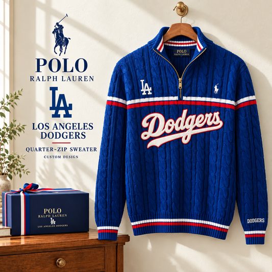 PREMIUM MLB X LAD EXCLUSIVE POLO RALPH LAUREN QUATER-ZIP SWEATER SHIRT LIMITED EDITION