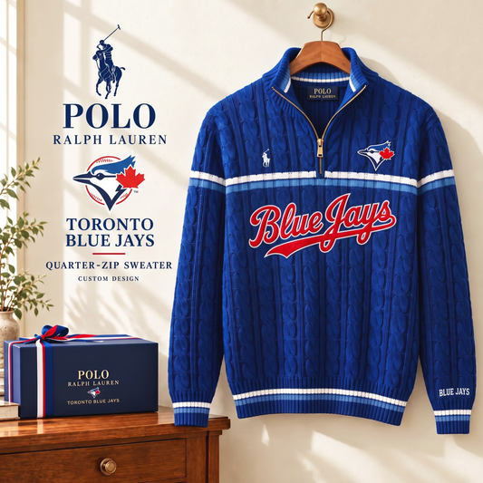 PREMIUM MLB X TB EXCLUSIVE POLO RALPH LAUREN QUATER-ZIP SWEATER SHIRT LIMITED EDITION