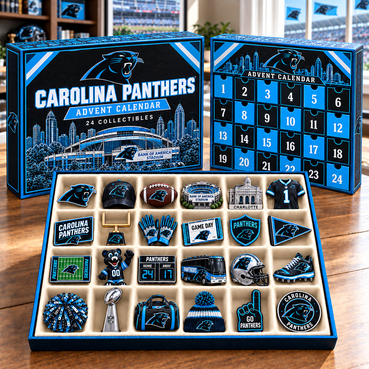 PREMIUM NFL X CAR BESPOKE OFFICIAL NFL 24-Day Game Day Surprise Countdown Box Limited Edition