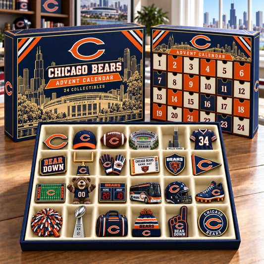 PREMIUM NFL X CHI BESPOKE OFFICIAL NFL 24-Day Game Day Surprise Countdown Box Limited Edition