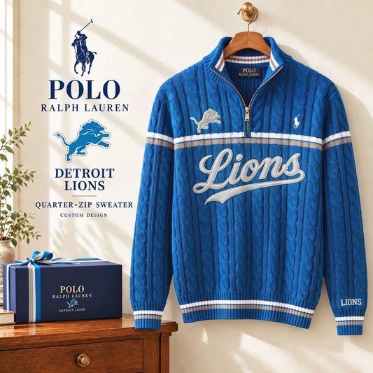PREMIUM NFL X DL EXCLUSIVE POLO RALPH LAUREN QUATER-ZIP SWEATER SHIRT LIMITED EDITION