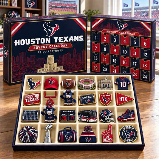 PREMIUM NFL X HOU BESPOKE OFFICIAL NFL 24-Day Game Day Surprise Countdown Box Limited Edition