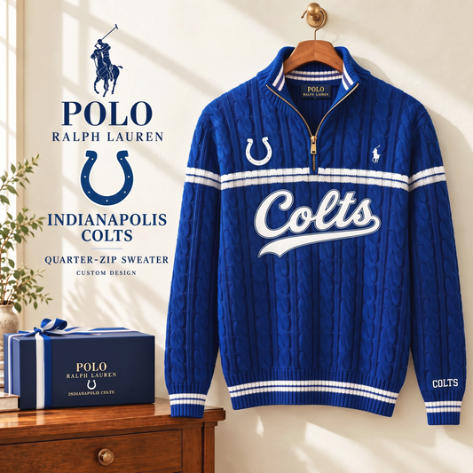 PREMIUM NFL X IC EXCLUSIVE POLO RALPH LAUREN QUATER-ZIP SWEATER SHIRT LIMITED EDITION