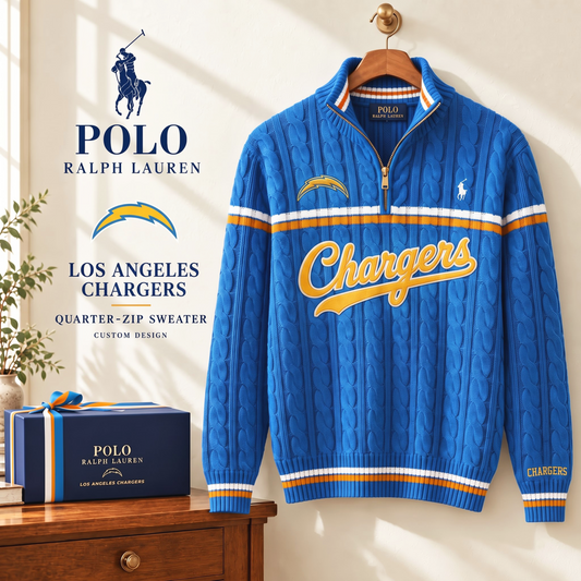 PREMIUM NFL X LAC EXCLUSIVE POLO RALPH LAUREN QUATER-ZIP SWEATER SHIRT LIMITED EDITION