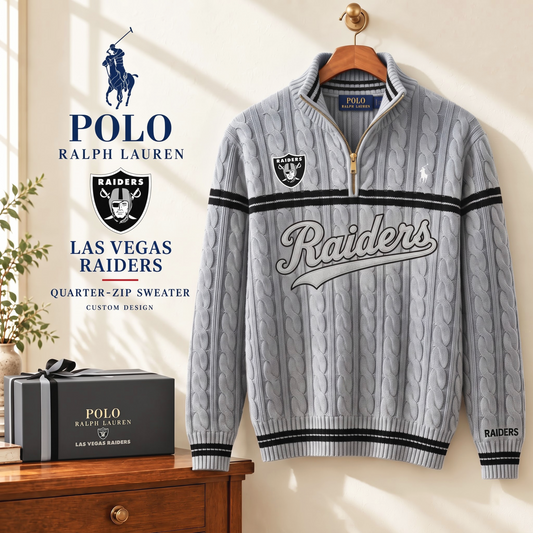 PREMIUM NFL X LVR EXCLUSIVE POLO RALPH LAUREN QUATER-ZIP SWEATER SHIRT LIMITED EDITION