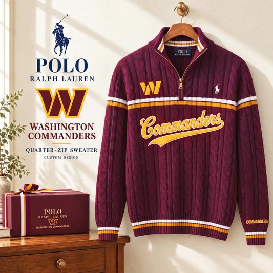 PREMIUM NFL X WC EXCLUSIVE POLO RALPH LAUREN QUATER-ZIP SWEATER SHIRT LIMITED EDITION