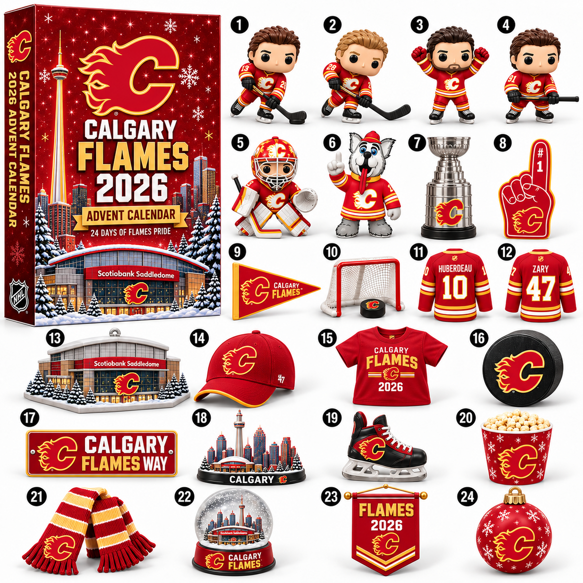 PREMIUM NHL X CAL 24-Day Game Day Surprise Countdown V2 Advent Calendar