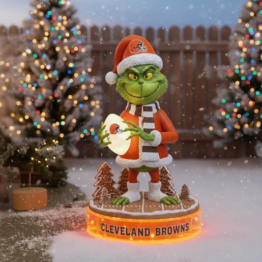 PREMIUM Whoville X CLE Holiday Spirit Collectible Grinch Statue Led LightNDT NHM