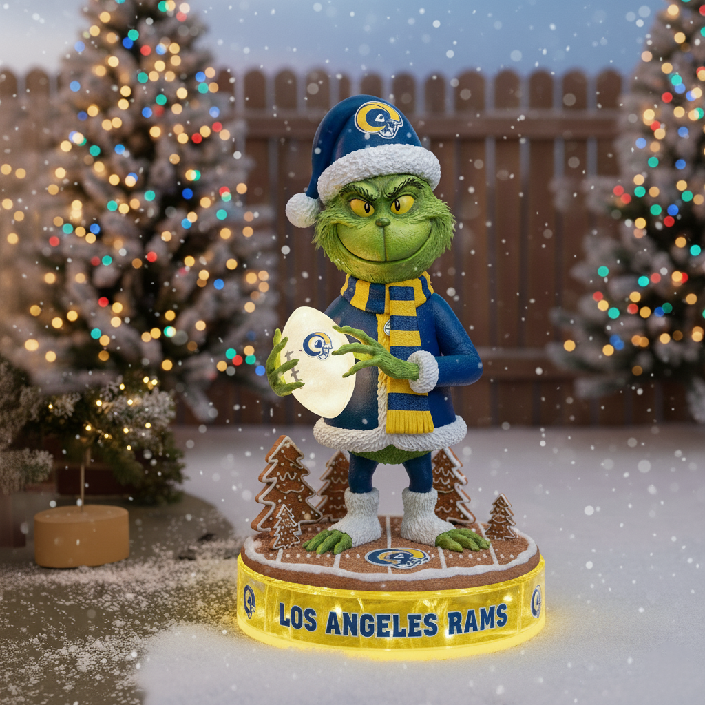PREMIUM Whoville X RAM Holiday Spirit Collectible Grinch Statue LED LIGHT  NDT NHM