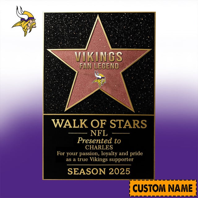 PREMIUM NFL X VIKI  Walk Of Stars Acrylic Block Plaque Funny Christmas NDT NHM 211125