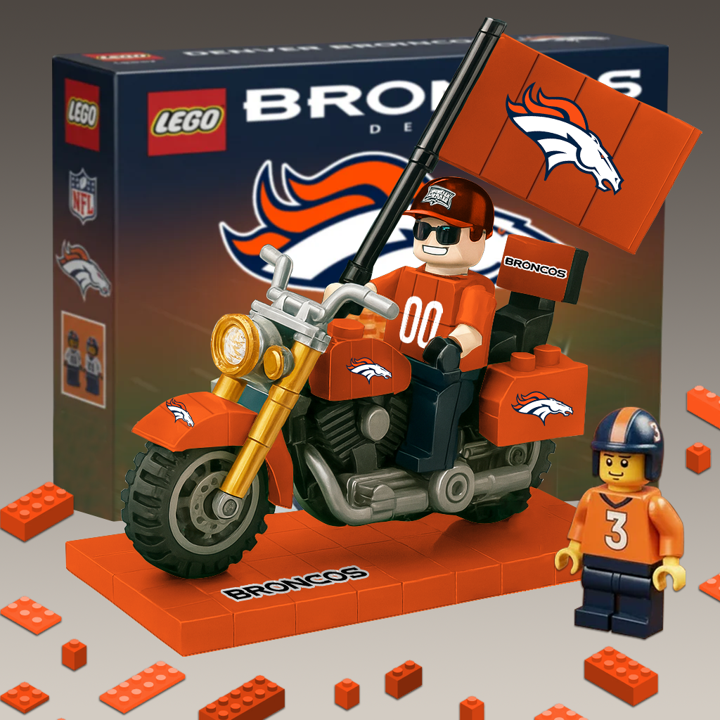 PREMIUM NFL x DEN Building Blocks Bike Toy Set NDT TDT 181125