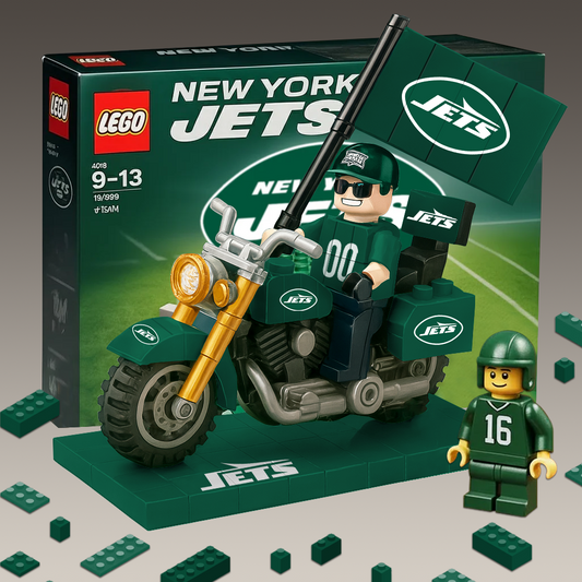 PREMIUM NFL x JETS Building Blocks Bike Toy Set NDT TDT 181125