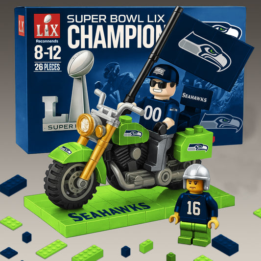 PREMIUM NFL x SEA Building Blocks Bike Toy Set NDT NHM 181125