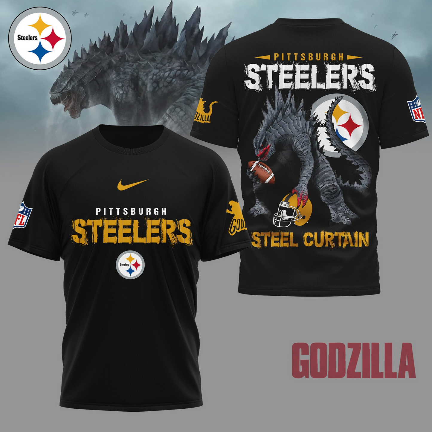 PS Premium NFL Godzilla Football Shirt DDT CTND