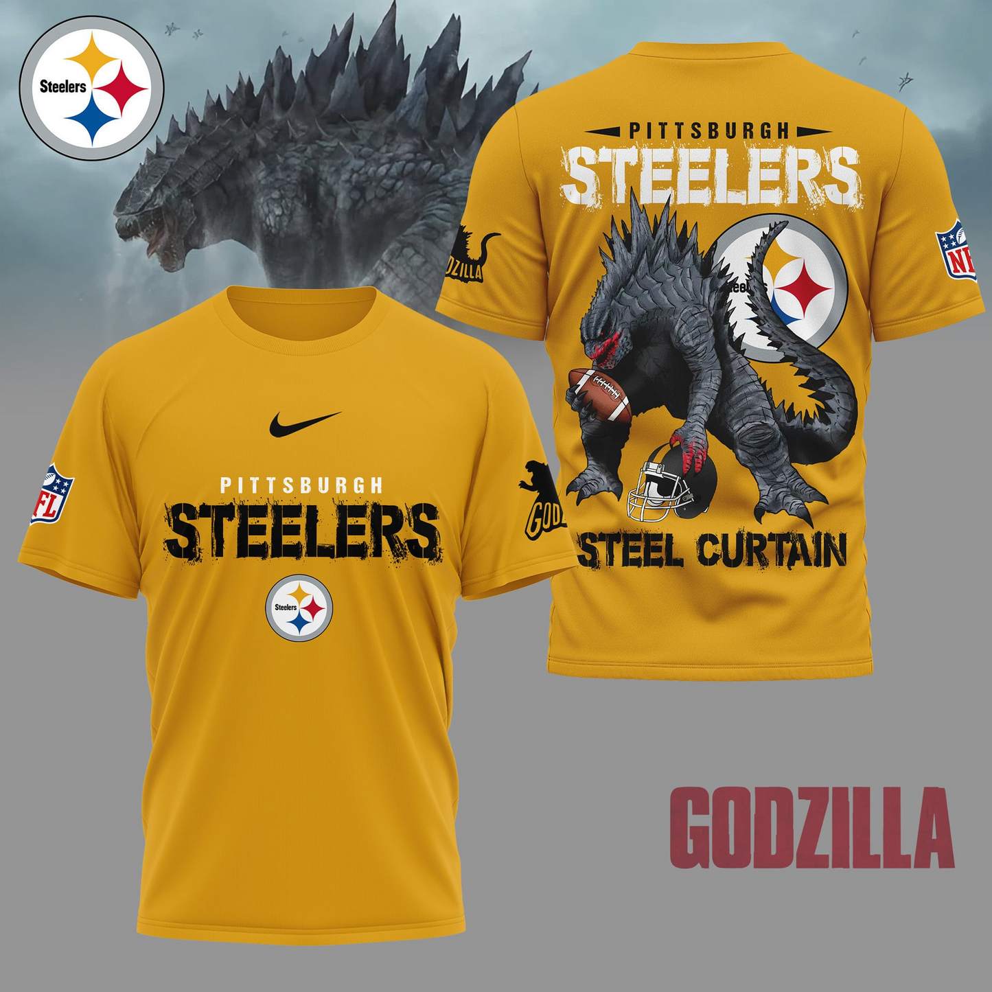 PS Premium NFL Godzilla Football Shirt DDT CTND