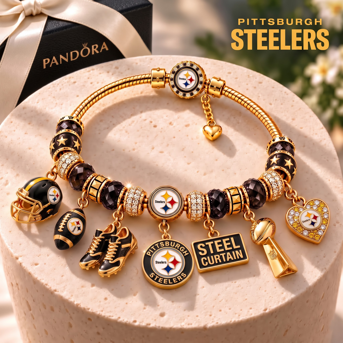 PS x Luxury NFL Gold Charm Bracelet