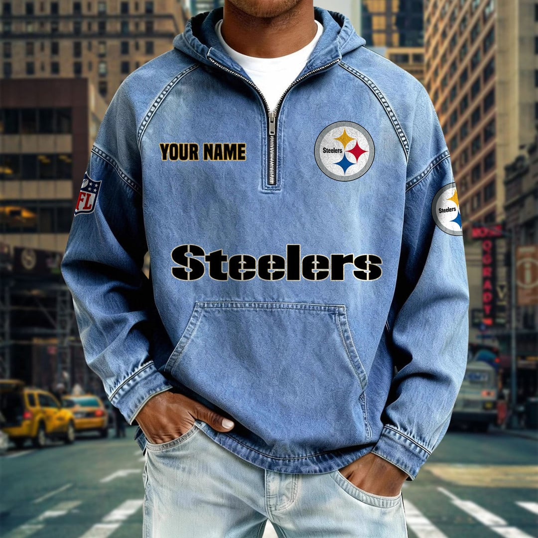 PS x NFL Denim Long - Sleeved Hooded Sweatshirt DDT NTL