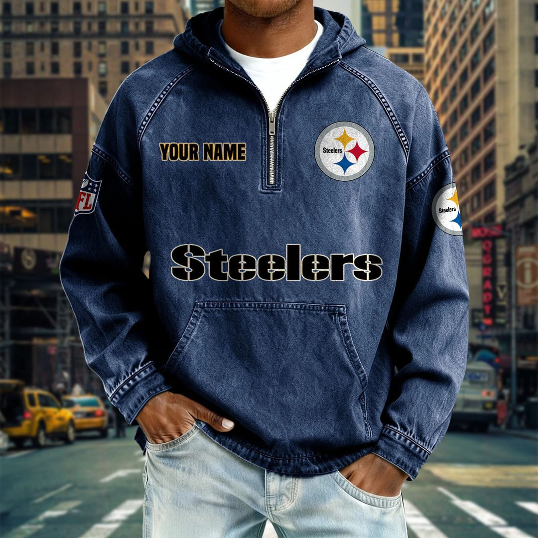 PS x NFL Denim Long - Sleeved Hooded Sweatshirt DDT NTL