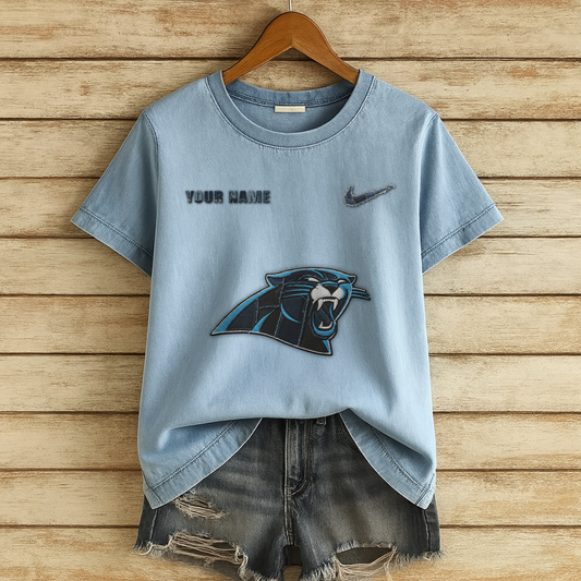 Personalized CP x NFL Denim Patchwork Art Shirt DDT NTL