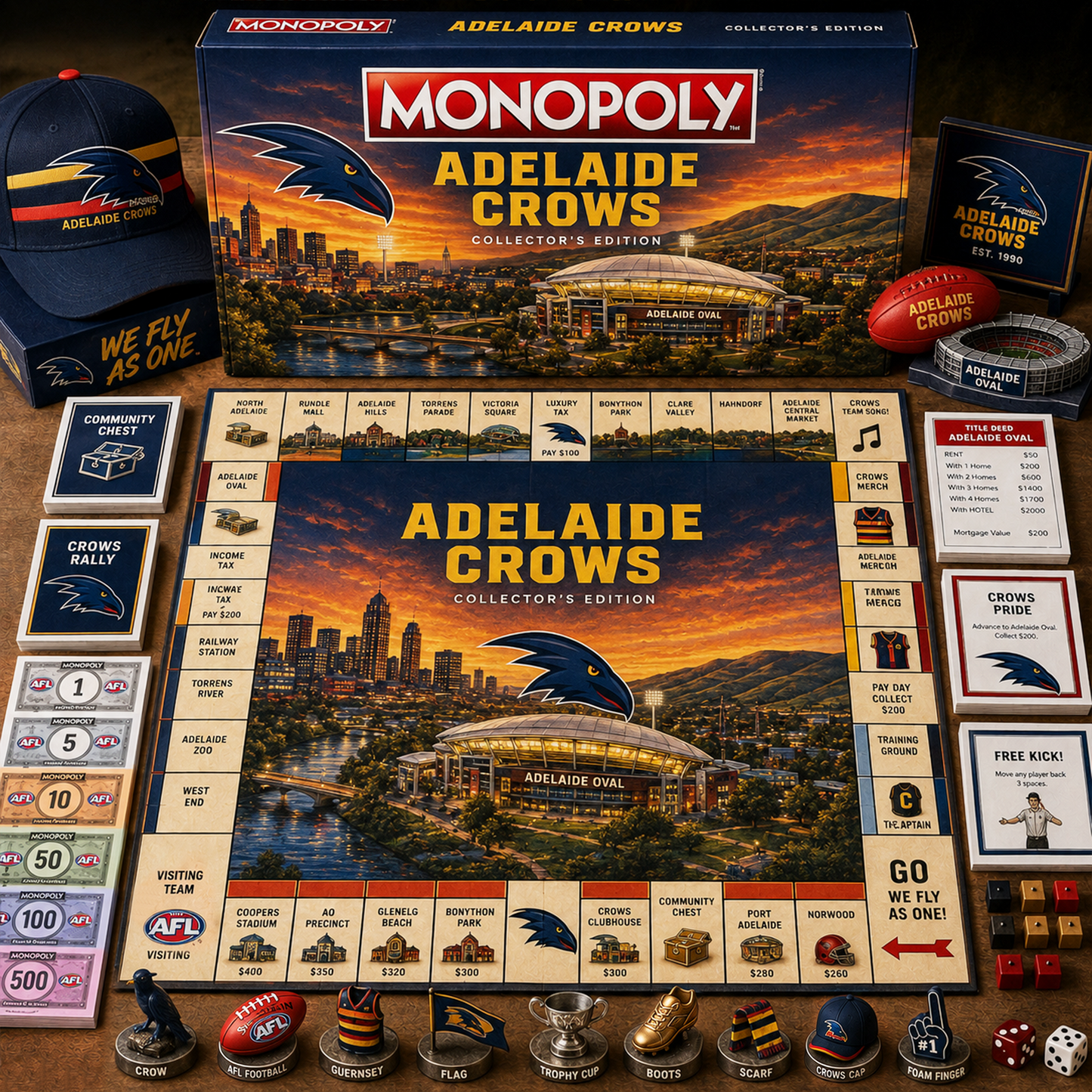 Premium AFL AC Legacy Monopoly Collector’s Edition Board Game V2