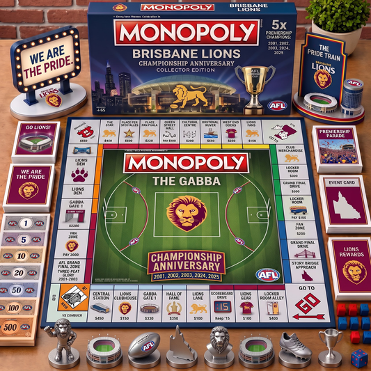 Premium AFL BL Championship Anniversary  Monopoly Collector’s Edition Board Game V3