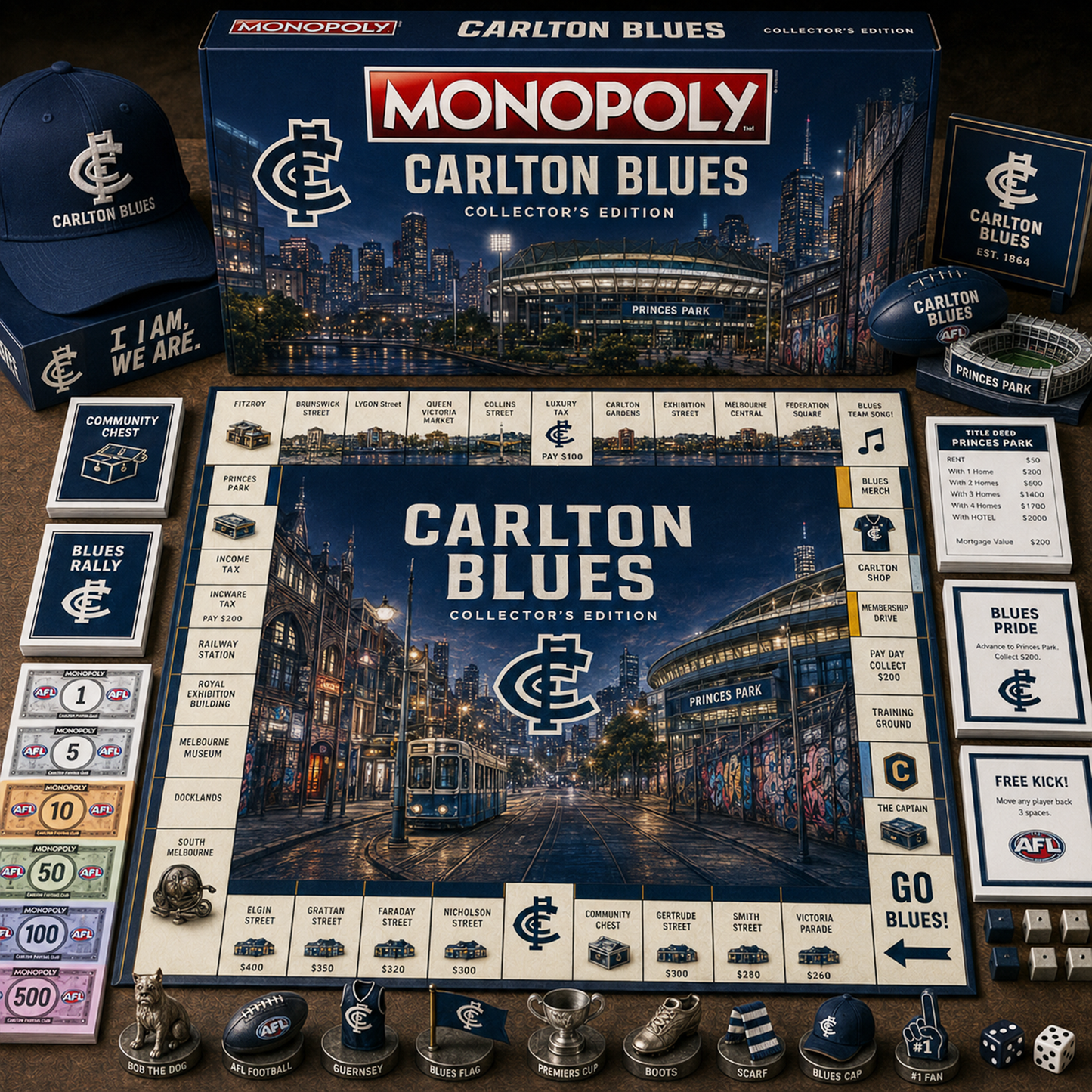 Premium AFL CB Legacy Monopoly Collector’s Edition Board Game V2