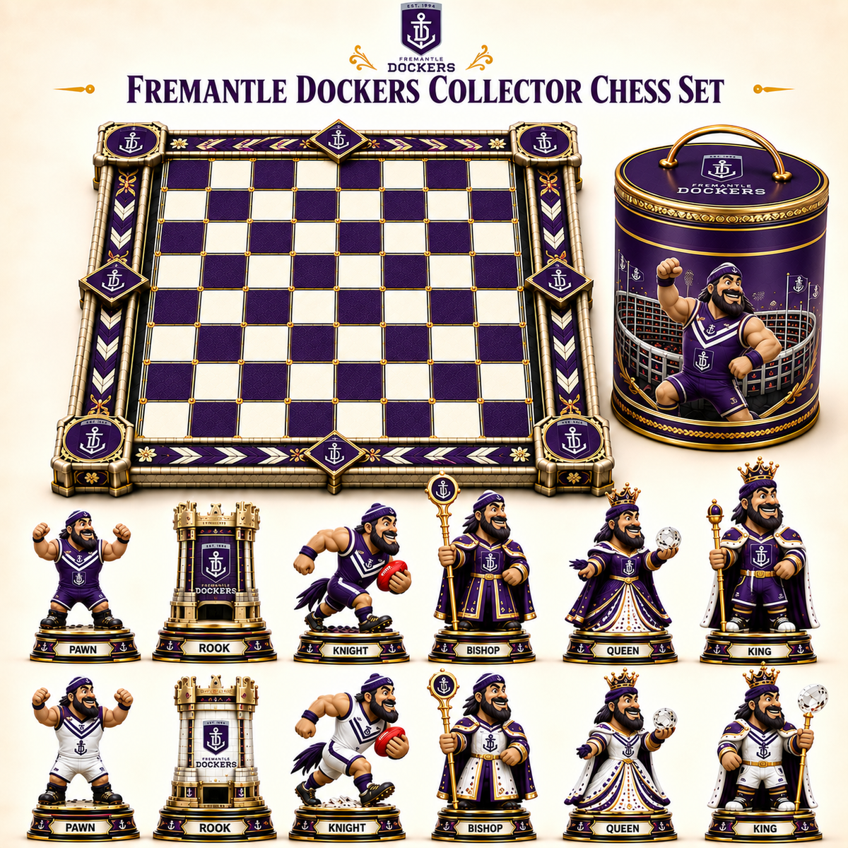 Premium AFL FRD Collector Chess Set