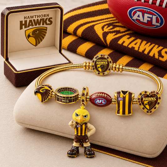 Premium AFL HAW Gold Charm Bracelet Set