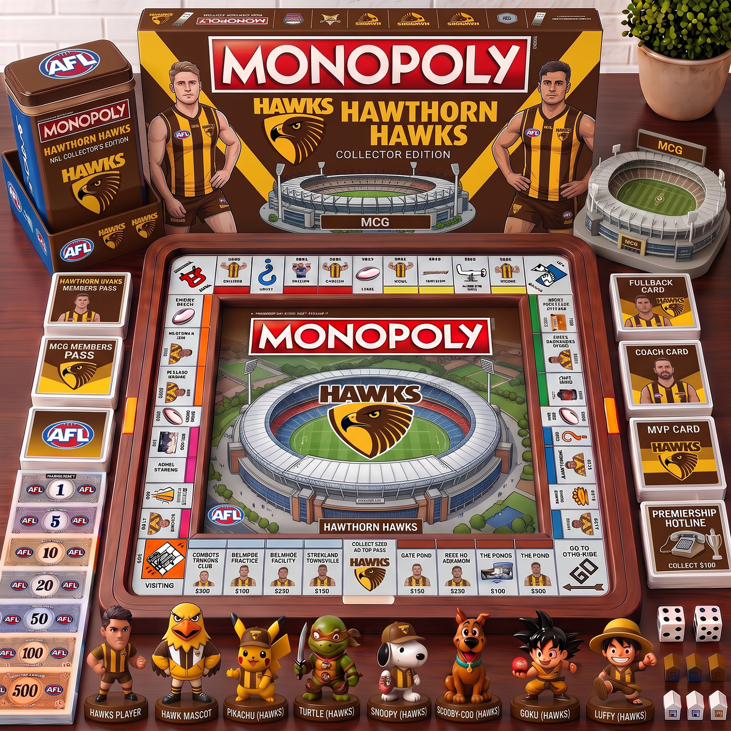 Premium AFL HH Nest Monopoly Collector’s Edition Board Game V4