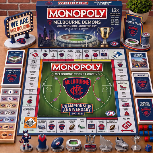 Premium AFL MD Championship Anniversary  Monopoly Collector’s Edition Board Game V3