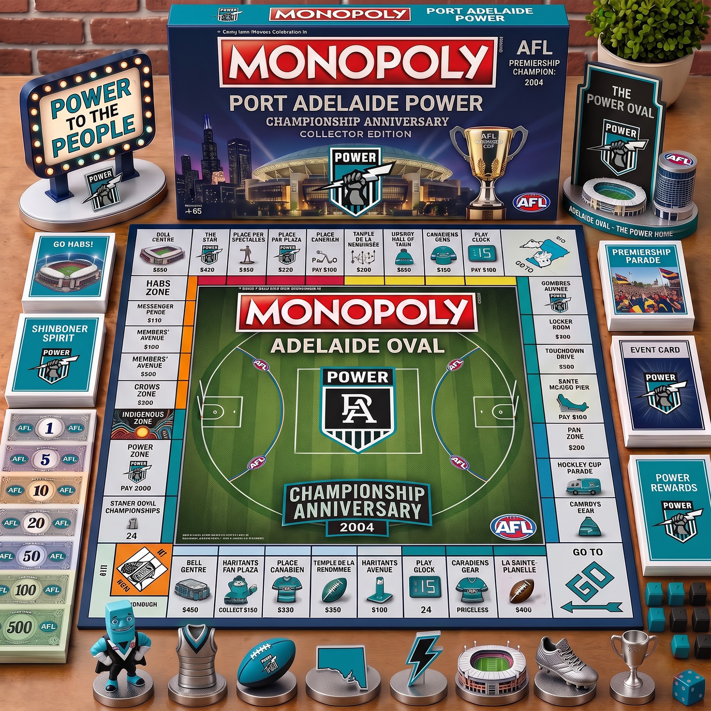 Premium AFL PAP Championship Anniversary  Monopoly Collector’s Edition Board Game V3
