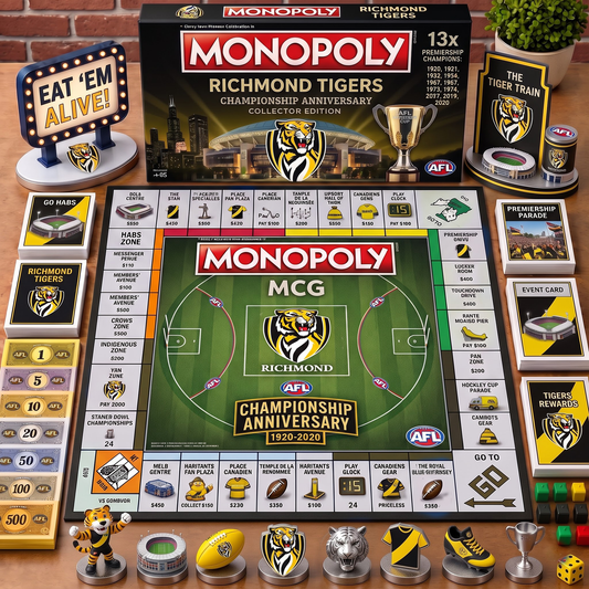 Premium AFL RT Championship Anniversary  Monopoly Collector’s Edition Board Game V3