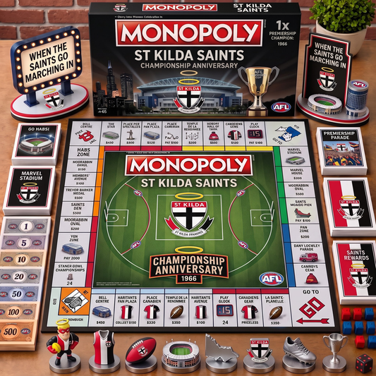 Premium AFL SKS Championship Anniversary  Monopoly Collector’s Edition Board Game V3