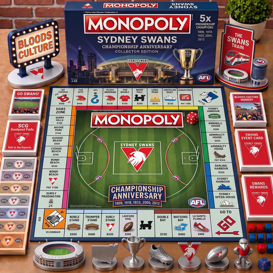 Premium AFL SS Championship Anniversary  Monopoly Collector’s Edition Board Game V3