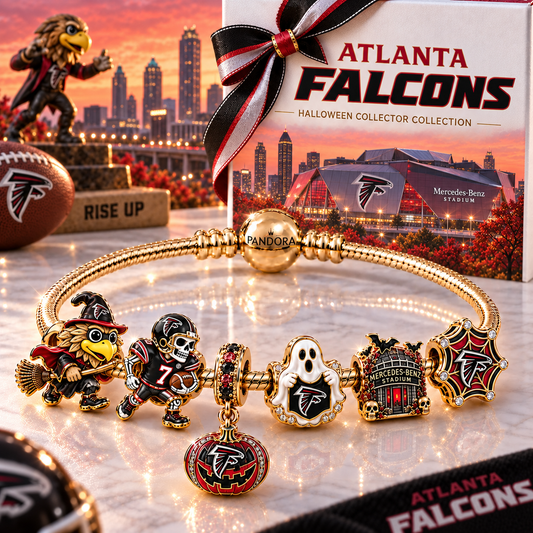Premium NFL AF Halloween Gold Charm Bracelet Set V4