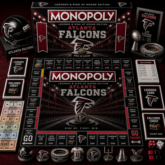 Premium NFL AF Legends & Ring Monopoly Collector’s Edition Board Game V9