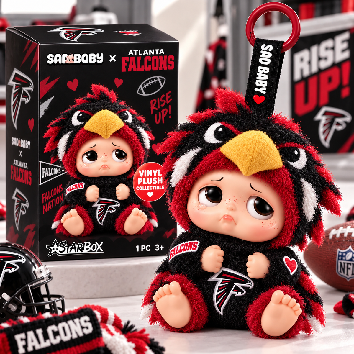Premium NFL AF x Sad Baby Plush Keychain