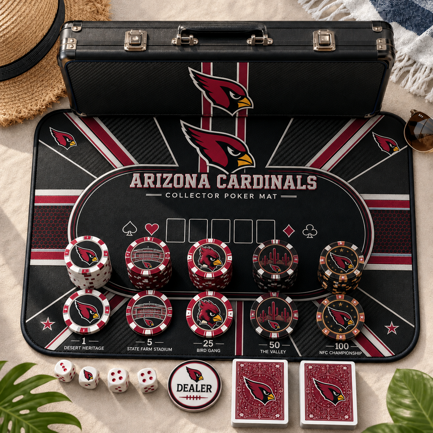 Premium NFL ARI Luxury Collector Poker Set