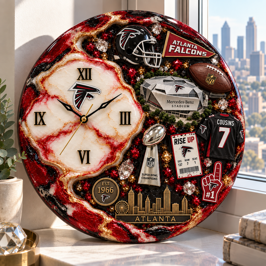 Premium NFL ATL Statement 3D Wall Clock