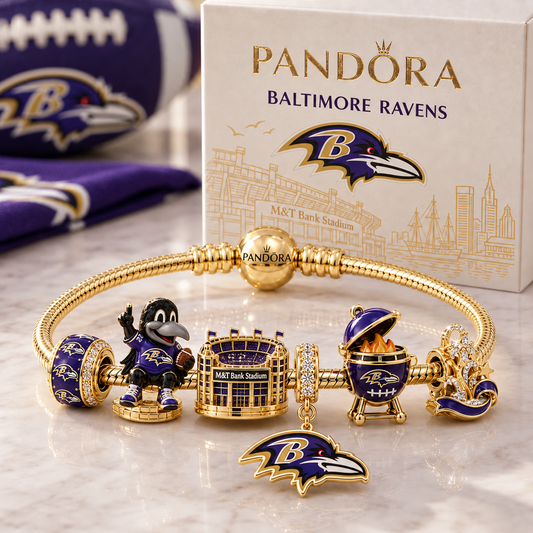 Premium NFL BAL Heritage Gold Charm Bracelet Set V3