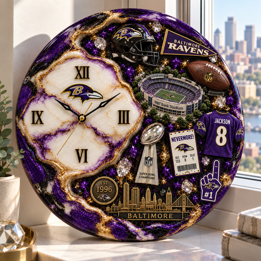 Premium NFL BAL Statement 3D Wall Clock