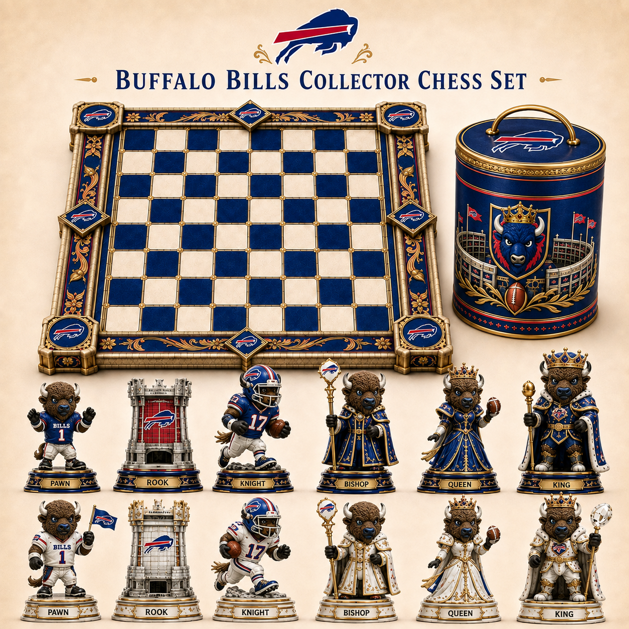Premium NFL BB Collector Chess Set