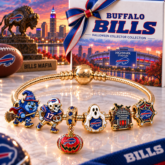 Premium NFL BB Halloween Gold Charm Bracelet Set V4