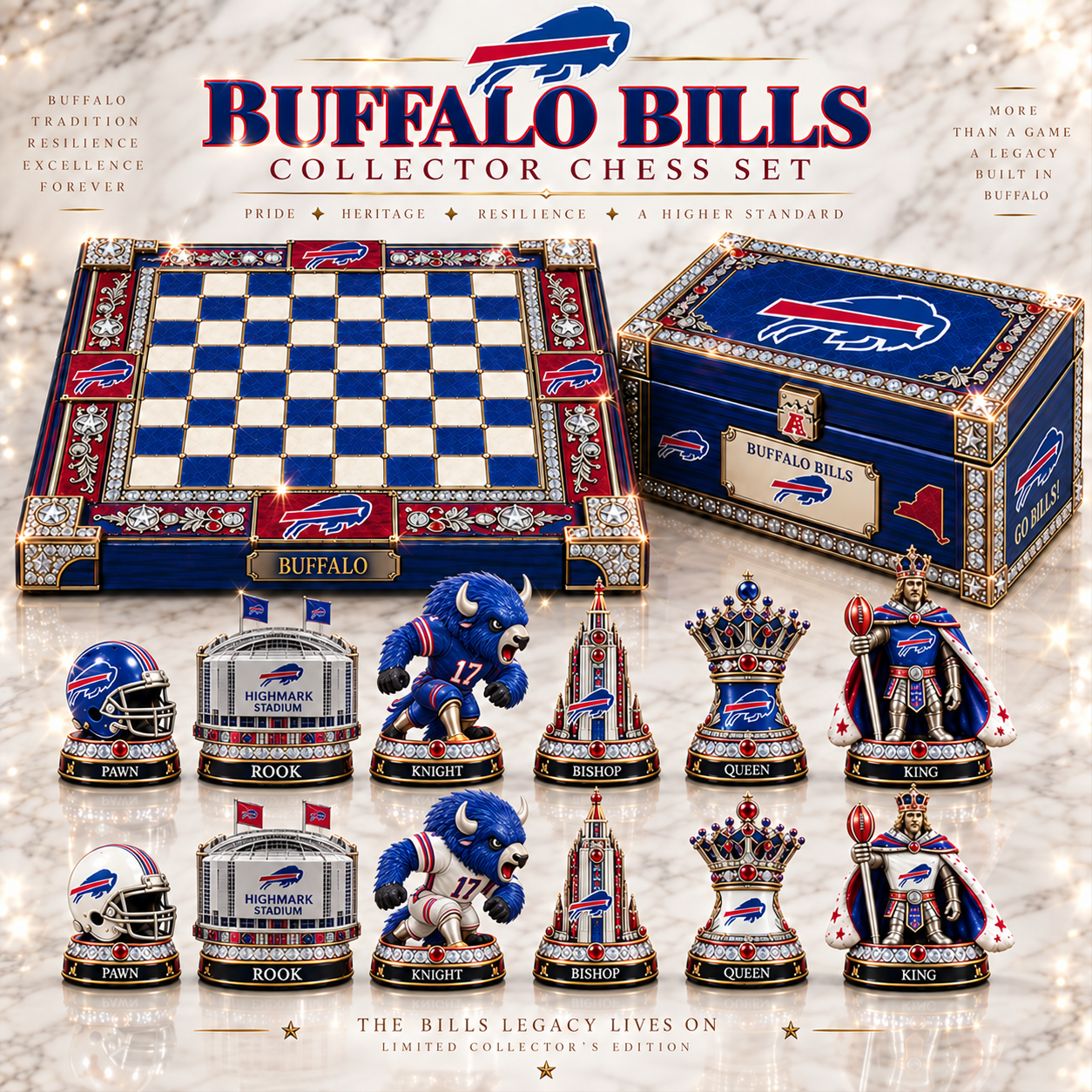 Premium NFL BB Heritage Collector Chess Set V2