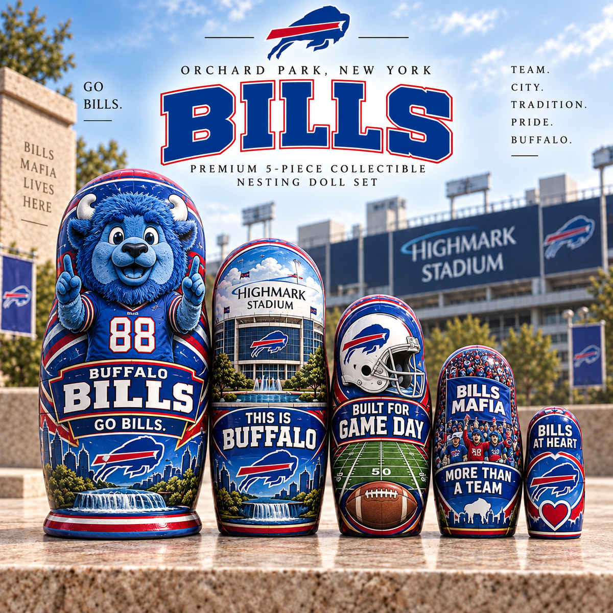 Premium NFL BB Nesting Doll Set