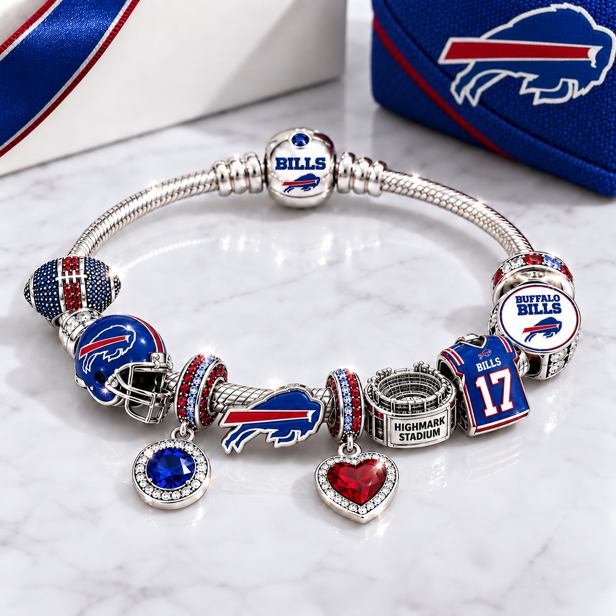 Premium NFL BB Team Spirit Charm Bracelet V8