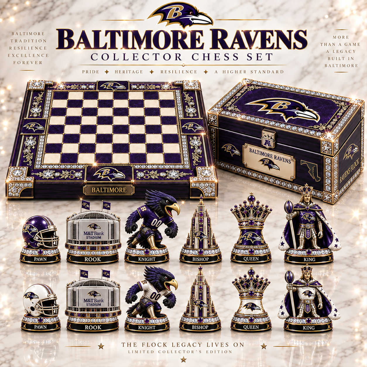 Premium NFL BR Heritage Collector Chess Set V2