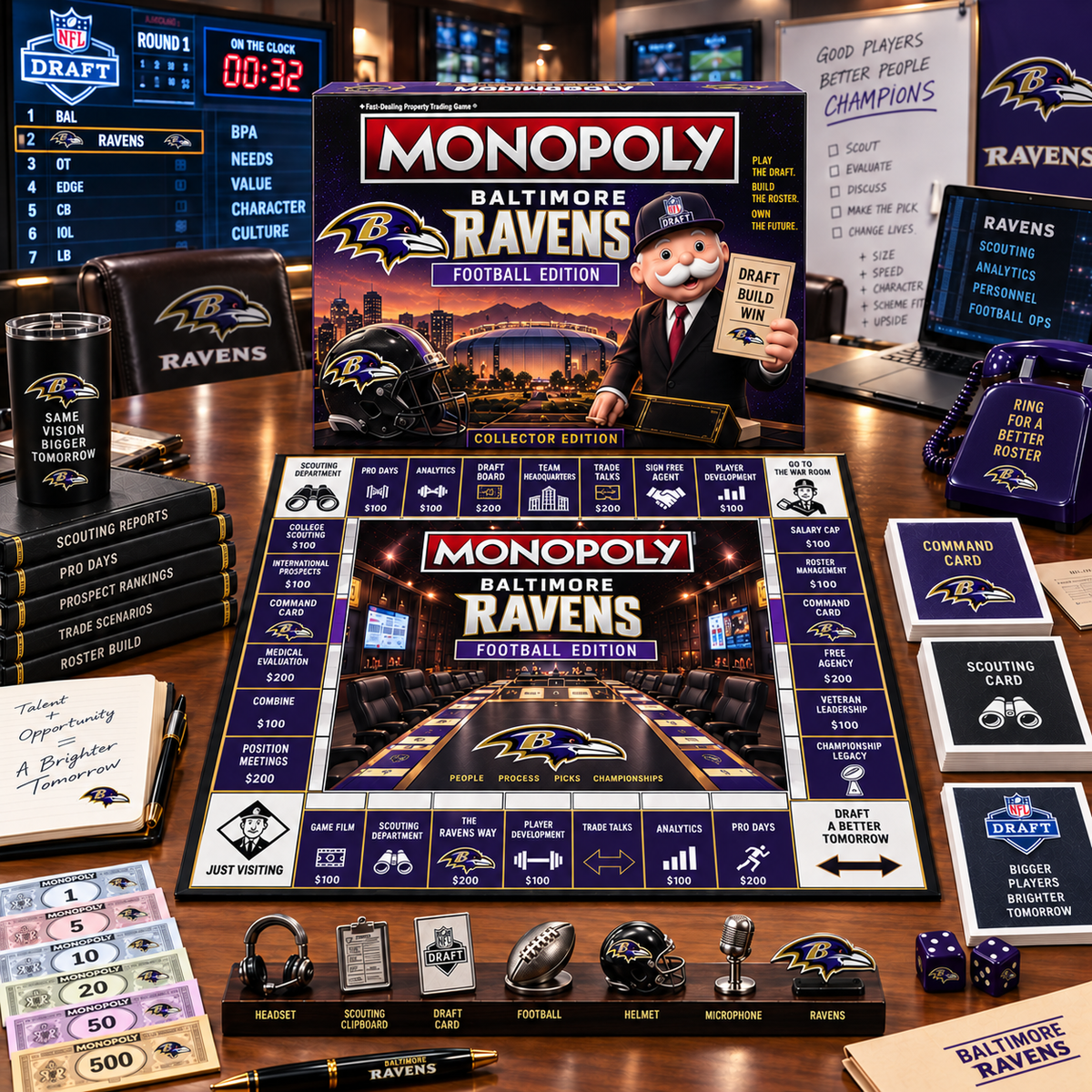 Premium NFL BR War Room Collector’s Edition Board Game V14