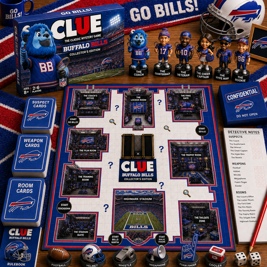 Premium NFL BUF Clue Collector’s Edition Board Game